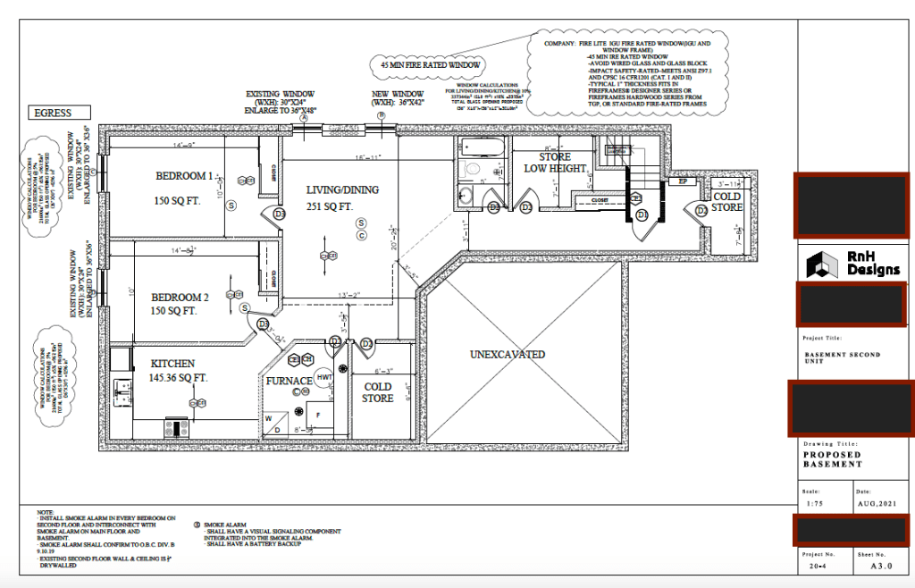 Our Legal Basements & Permits Completed Work In Ontario, CA RNH Design
